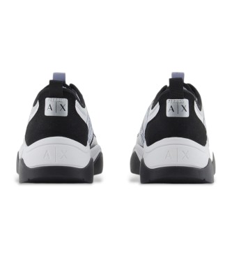 Armani Exchange Zapatillas gruesas con logo blanco, negro