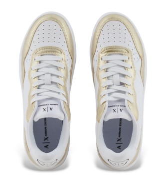 Armani Exchange Baskets rtro blanc, or
