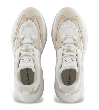 Armani Exchange Baskets en diffrents mlanges de matriaux, blanc, beige