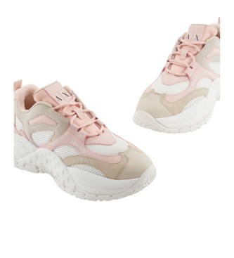 Armani Exchange Baskets en diffrents mlanges de matriaux : beige, rose