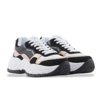 Armani Exchange Chunky sneakers con suola a contrasto nera, bianca