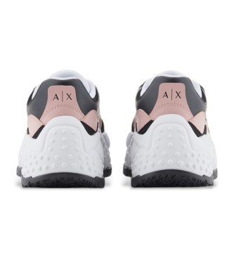 Armani Exchange Chunky sneakers con suola a contrasto nera, bianca