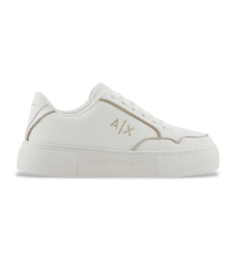 Armani Exchange White logo trainers