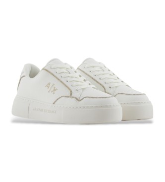 Armani Exchange White logo trainers