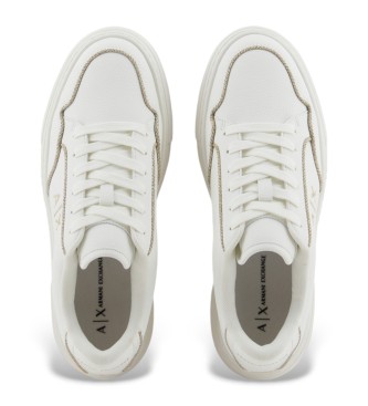 Armani Exchange White logo trainers