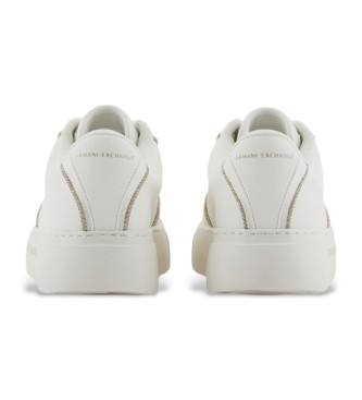 Armani Exchange White logo trainers