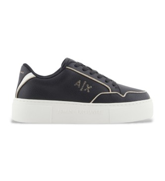 Armani Exchange Black logo trainers