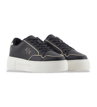 Armani Exchange Black logo trainers