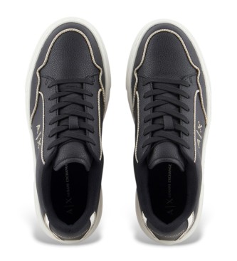 Armani Exchange Black logo trainers