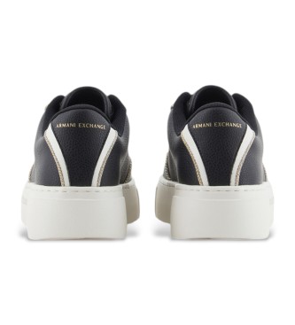 Armani Exchange Black logo trainers