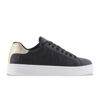 Armani Exchange Black logo trainers