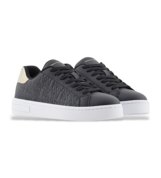 Armani Exchange Black logo trainers