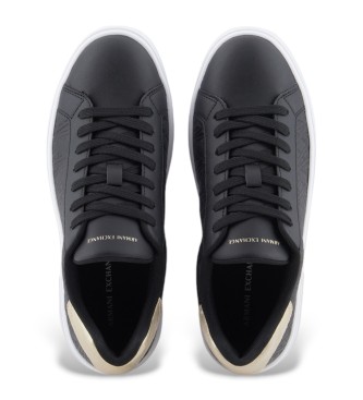 Armani Exchange Black logo trainers