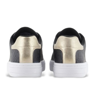 Armani Exchange Black logo trainers