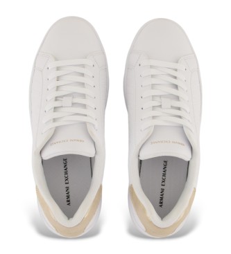 Armani Exchange White logo trainers