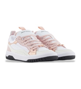 Armani Exchange Baskets avec dtails mtalliques et logo blanc