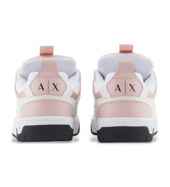 Armani Exchange Baskets avec dtails mtalliques et logo blanc