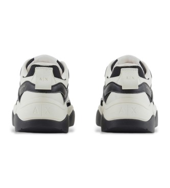 Armani Exchange Thick slippers with contrasting inserts  white, black