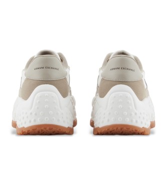 Armani Exchange White logo trainers 