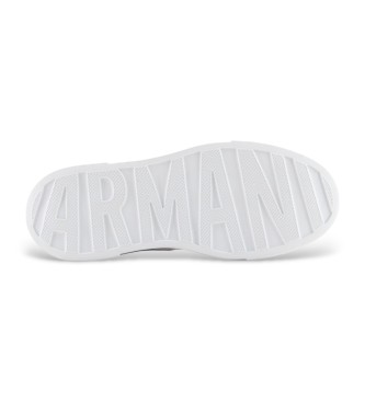 Armani Exchange White platform trainers