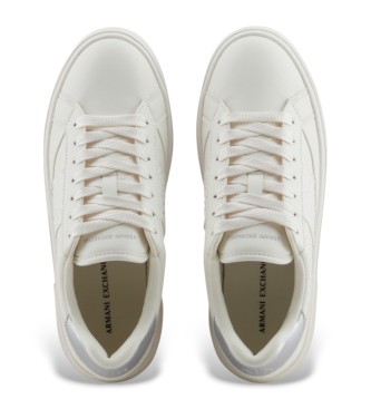 Armani Exchange White logo trainers