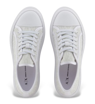 Armani Exchange Baskets blanches avec logo