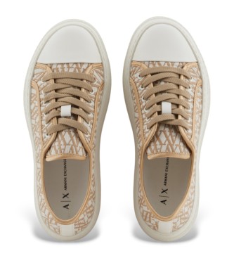 Armani Exchange Baskets  plateforme beige