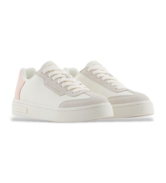 Armani Exchange Baskets blanches contrastes