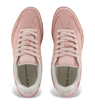 Armani Exchange Baskets en cuir rose