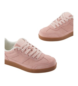 Armani Exchange Baskets en cuir rose