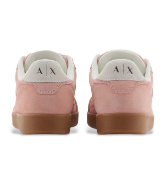 Armani Exchange Baskets en cuir rose