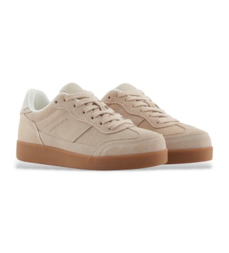 Armani Exchange Baskets en cuir beige