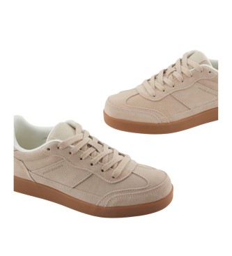 Armani Exchange Baskets en cuir beige