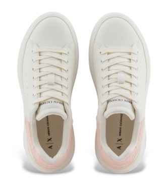 Armani Exchange Baskets blanches avec logo