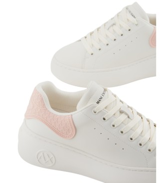 Armani Exchange Baskets blanches avec logo