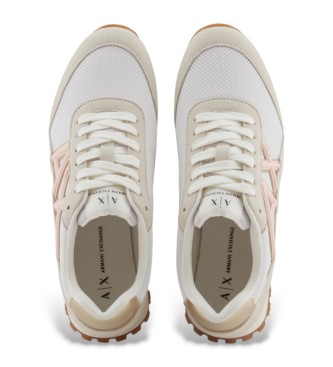 Armani Exchange Beige logo trainers