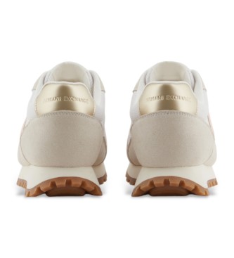 Armani Exchange Sneakers con logo beige