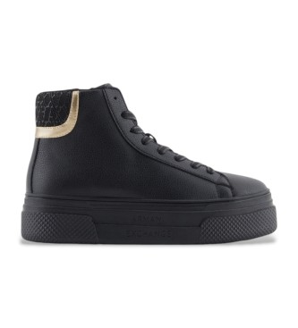 Armani Exchange High top-trningssko i sort