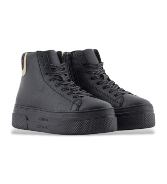 Armani Exchange Czarne buty sportowe typu high top