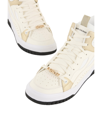 Armani Exchange White basketball shoes