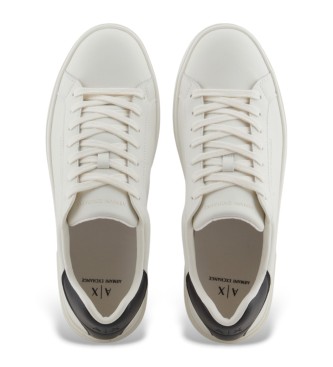 Armani Exchange Zapatillas de piel blanco