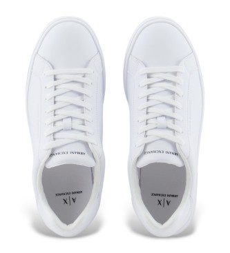 Armani Exchange Witte leren sportschoenen