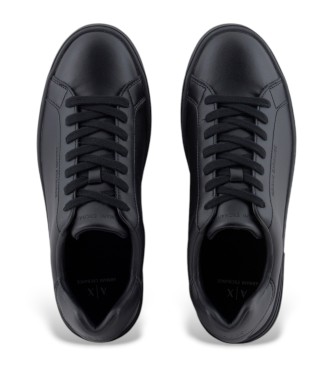 Armani Exchange scarpe da ginnastica in pelle nera