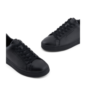 Armani Exchange scarpe da ginnastica in pelle nera