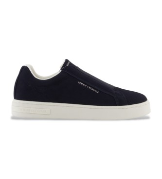 Armani Exchange Tnis de couro Union azul-marinho