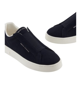 Armani Exchange Tnis de couro Union azul-marinho