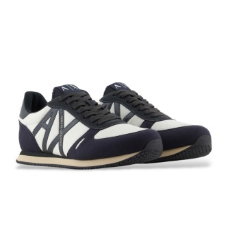 Armani Exchange Rio retro running shoes navy, white