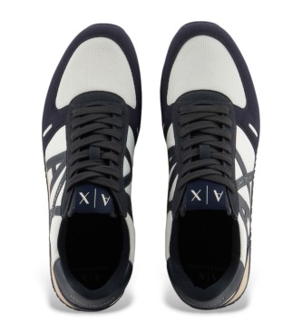 Armani Exchange Rio retro running shoes navy, white