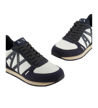 Armani Exchange Rio retro running shoes navy, white