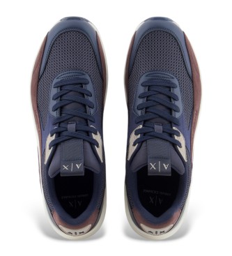 Armani Exchange Scarpe sportive in tessuto tecnico marino